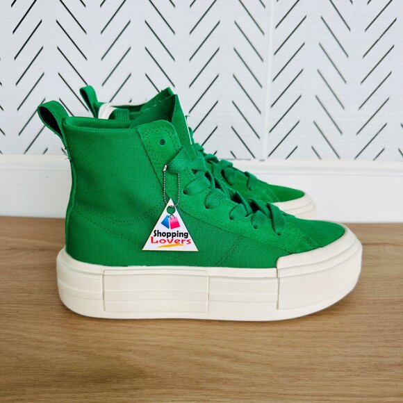 ⭐Converse Ctas Cruise Hi Mens Shoes Sz 6 Platform Canvas Suede Green A10239C New - Picture 1 of 10